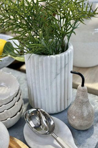 Alabaster Fluted Marble Vessel