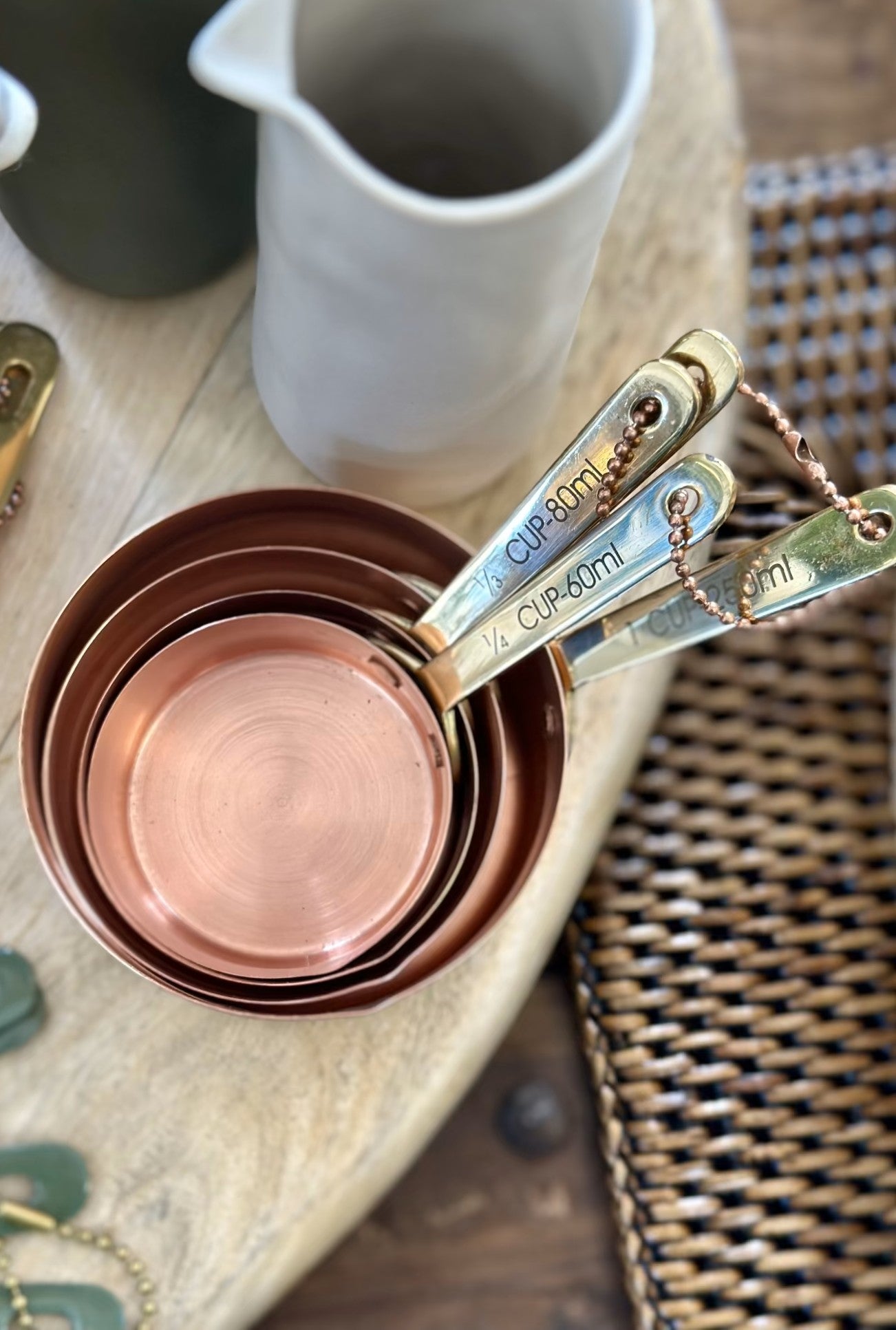 Copper Plated Measuring Cups set of 4 - Magpie Style