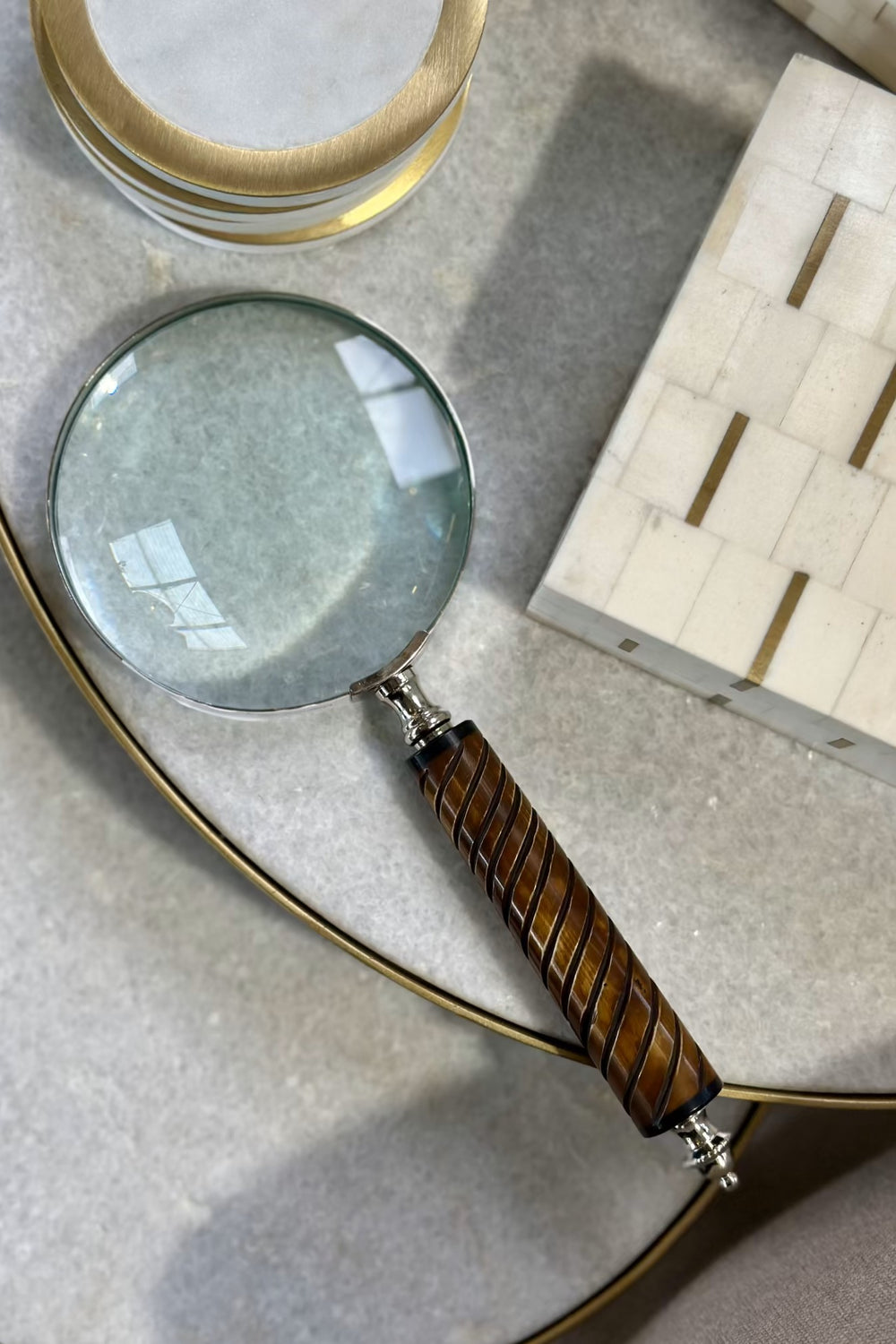 Magnifier with Brass Nickel and Resin