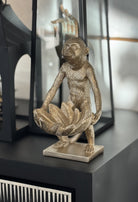 Monkey Sculpture Resin Bowl - Gold - Magpie Style