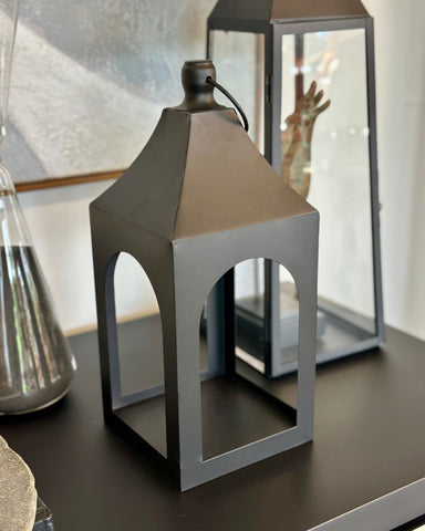 Short Morrocan Lantern - Black