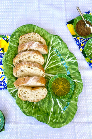 Green XL Oval Cabbage Melamine Platter 50cm