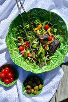Green Cabbage Leaf Melamine Salad Bowl 32cm - Magpie Style