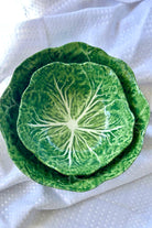 Green Medium Cabbage Leaf Melamine Bowl 27cm - Magpie Style