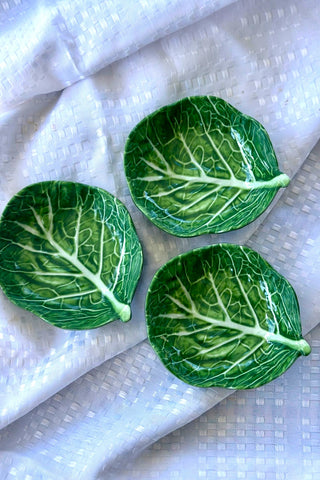 Green Cabbage Leaf Melamine Dish Small 13cm