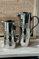 Silver Double Band Jug w/Leather Handle - Small - Magpie Style