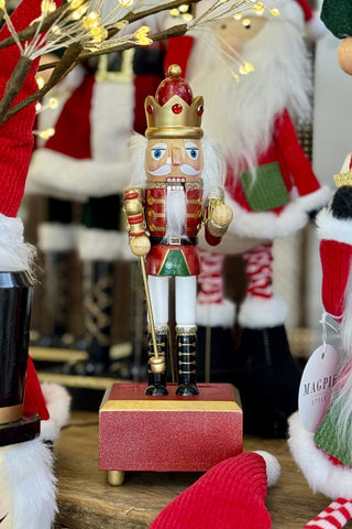 Musical Nutcracker Wood - Red