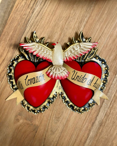 Two Hearts with Dove