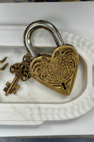Brass Heart Lock - Magpie Style