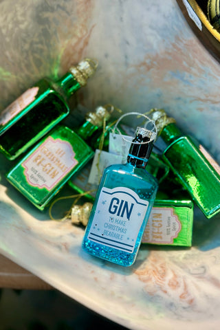 Christmas Gin Bottle Bauble