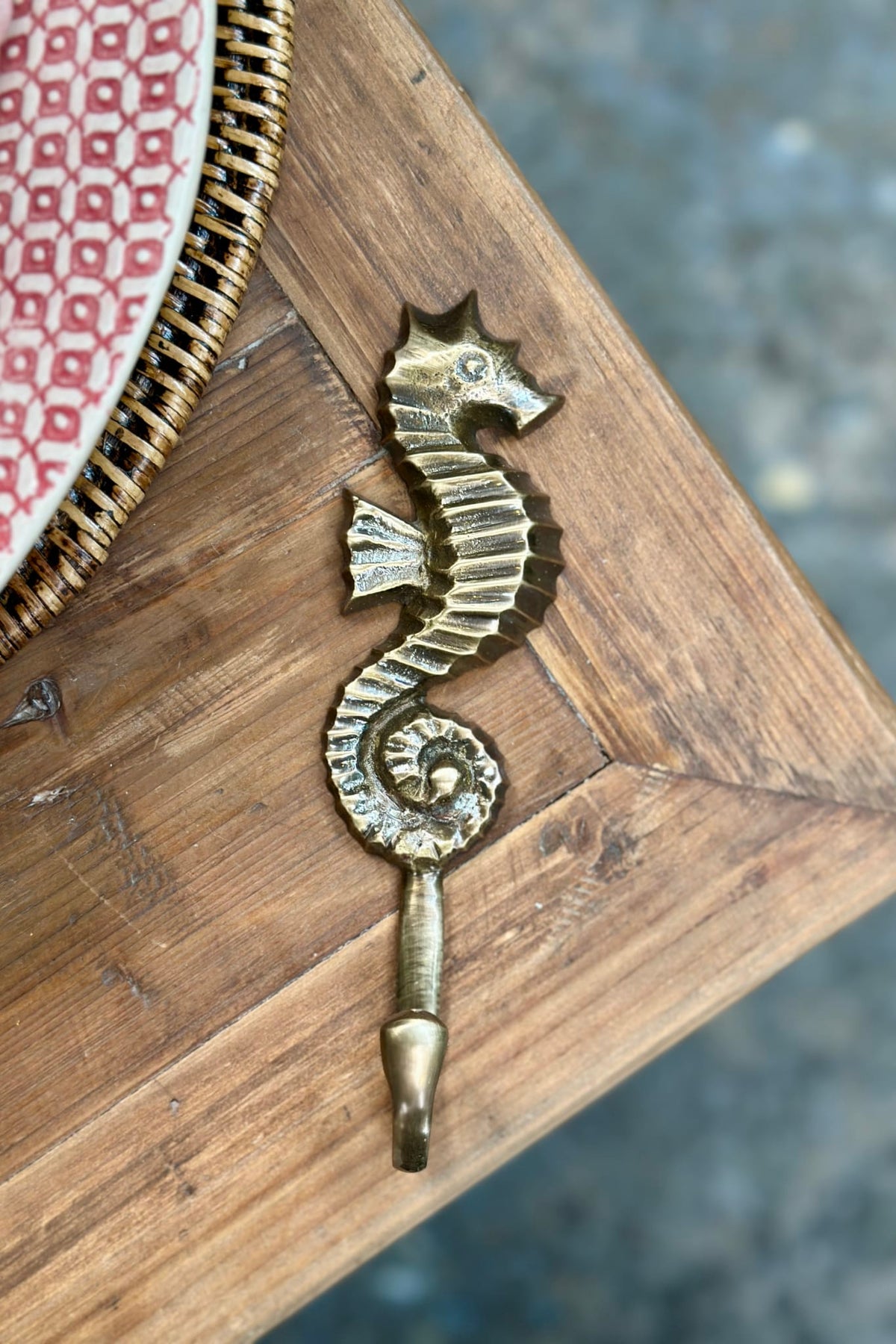 Brass Seahorse Hook - Magpie Style