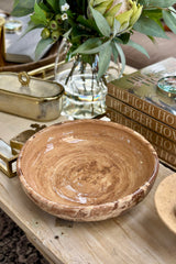 Footed Harvenwood Bowl