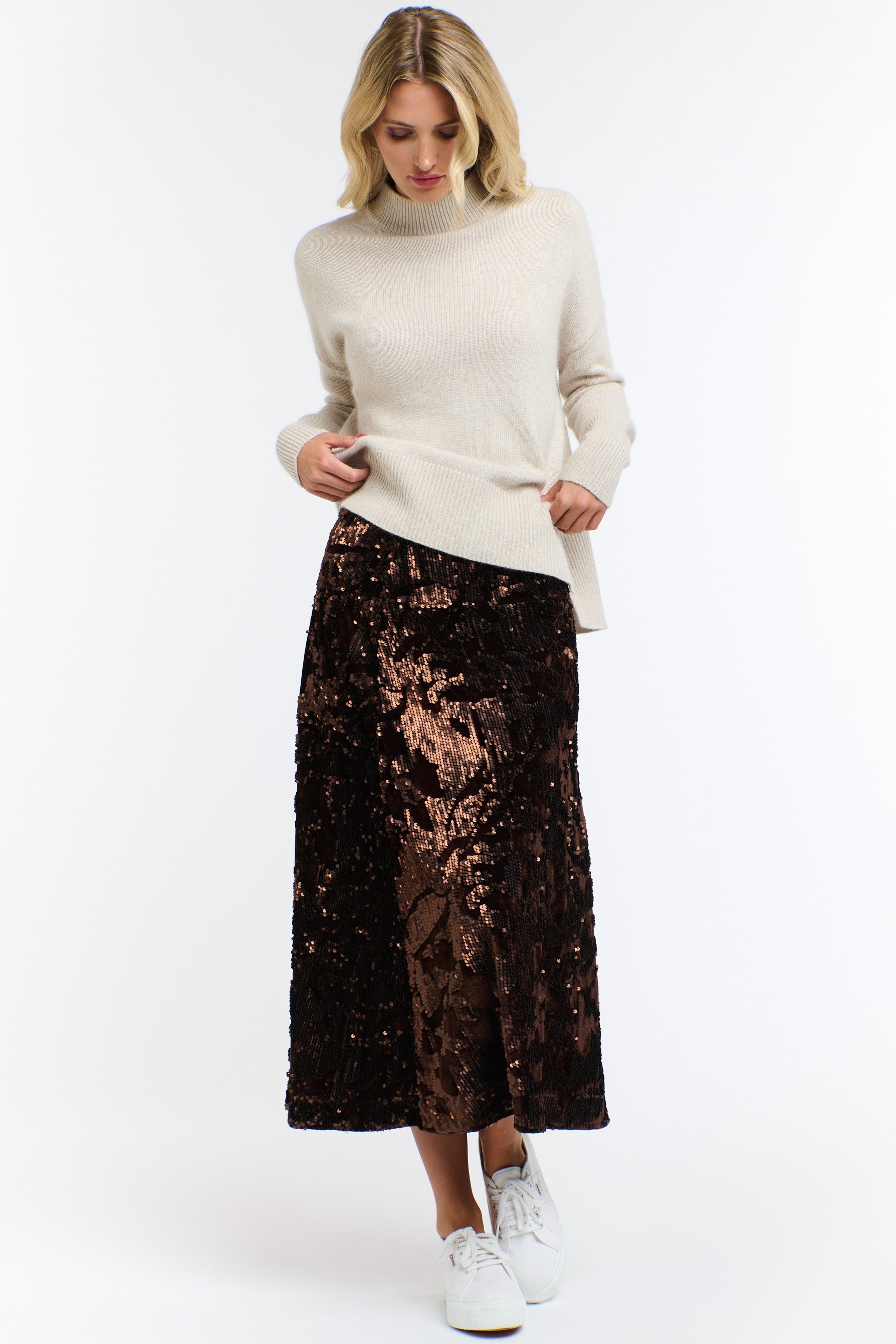 365 DAYS Sequins Skirt - Copper - Magpie Style