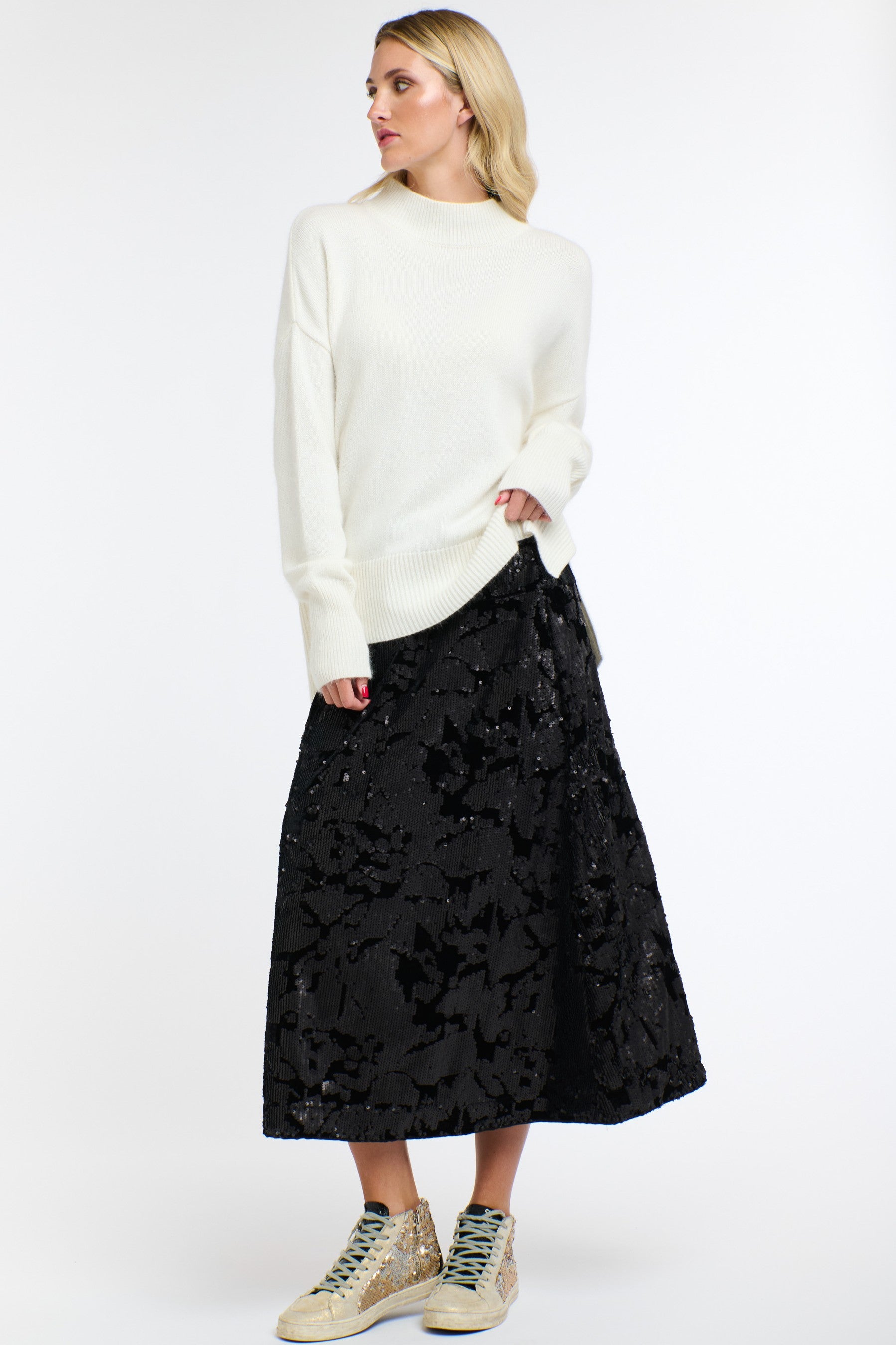 365 DAYS Sequins Skirt - Black - Magpie Style
