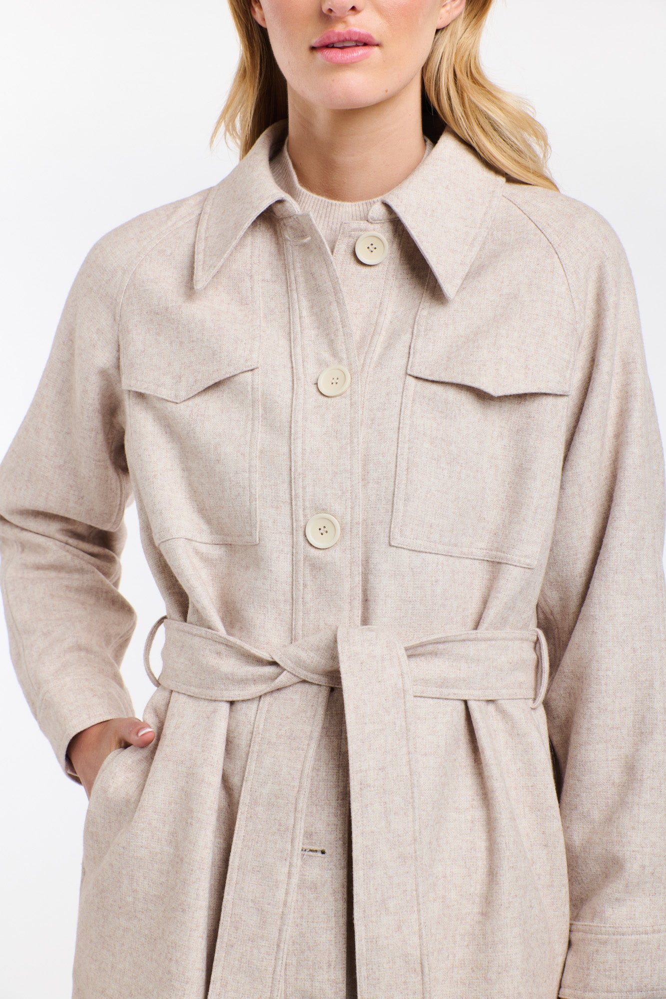 365 DAYS Erika Trench Coat - Vanilla Cream - Magpie Style