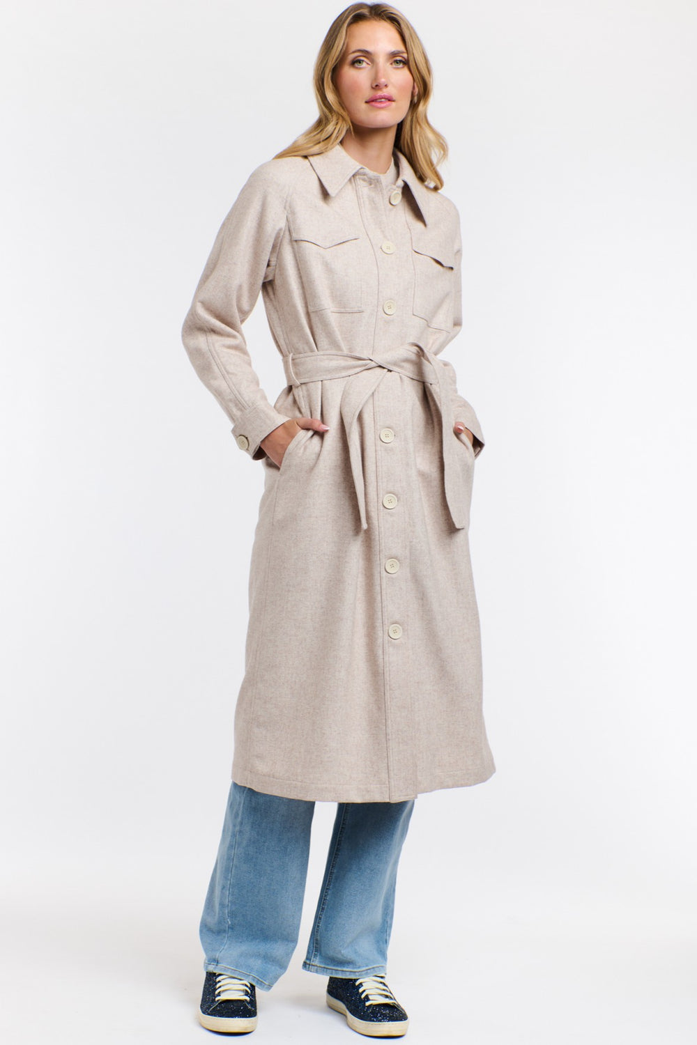 365 DAYS Erika Trench Coat - Vanilla Cream