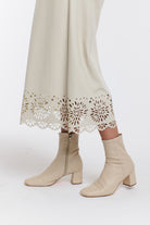365 DAYS Raven Pu Laser Cut Skirt - Parchment - Magpie Style
