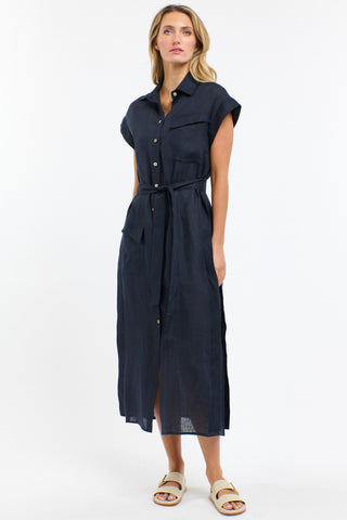 365 DAYS Estivo Linen Dress - Navy