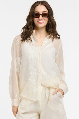 URBAN LUXURY Button Up Shirt - Beige