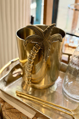 Palm Tree Champagne Bucket - Gold