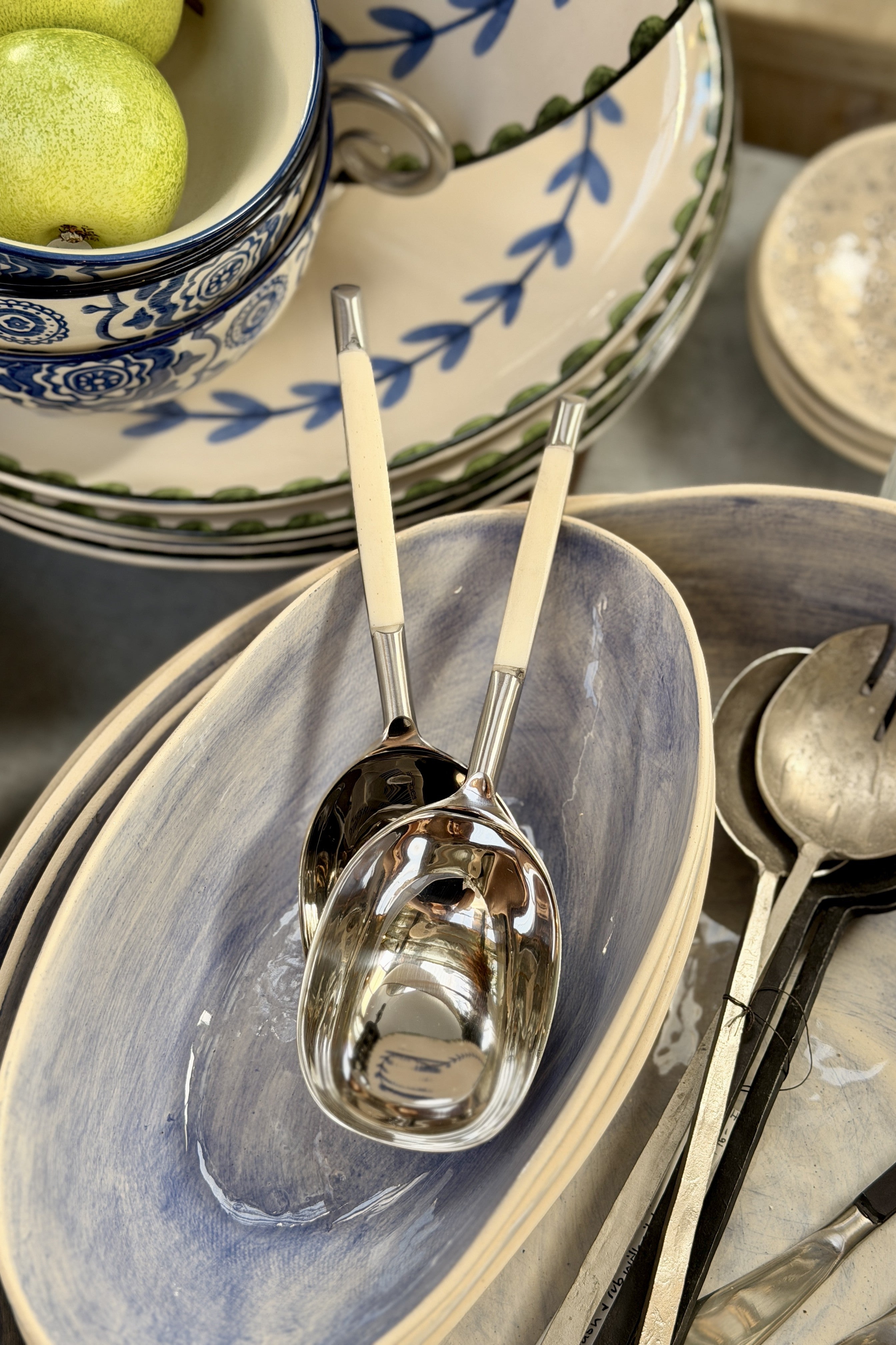 Bone inlay Serving Spoon / Ice scoop - Magpie Style