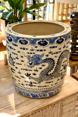 Blue and White Dragon Planter