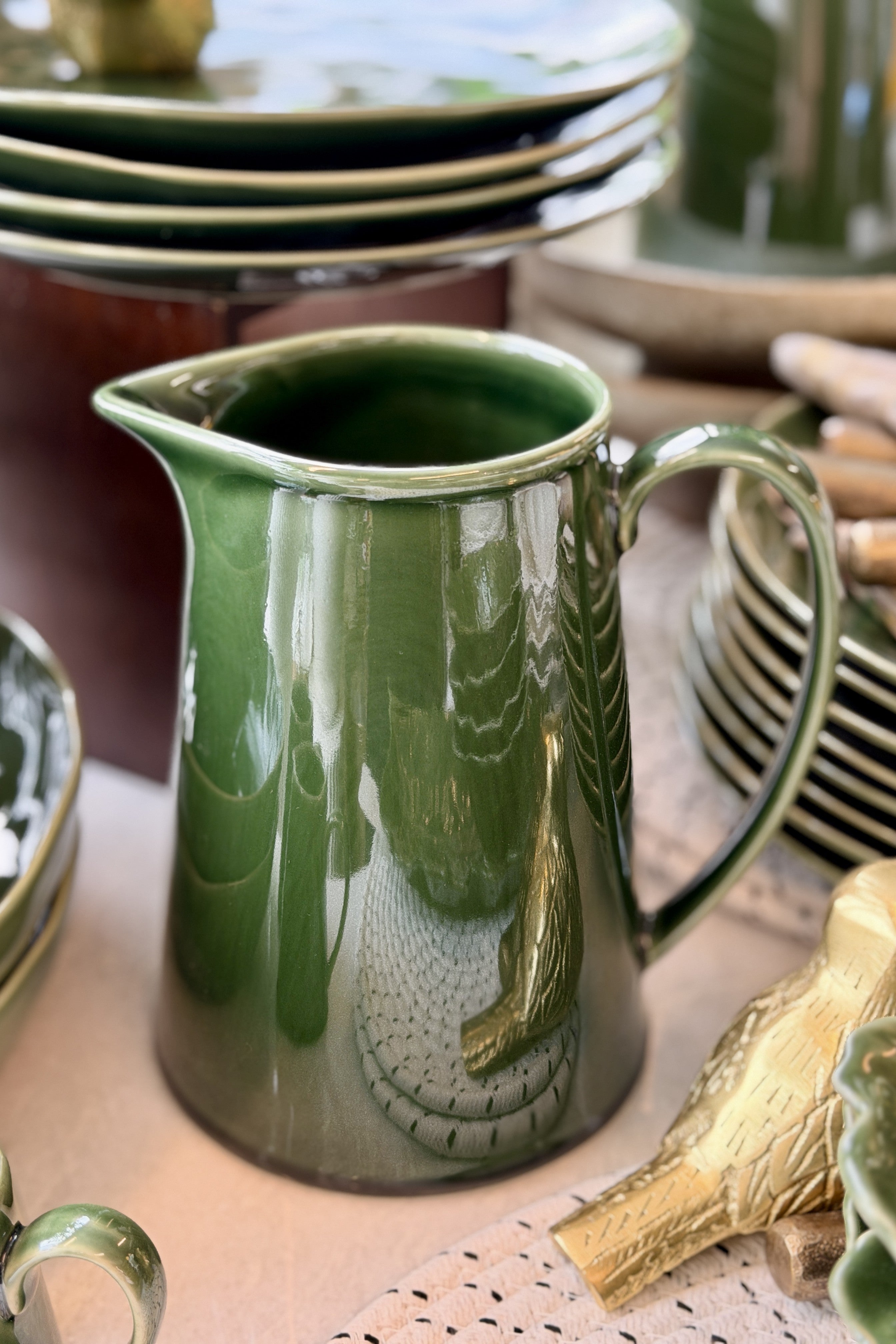 Ceramic Jug Forest Glaze - Magpie Style