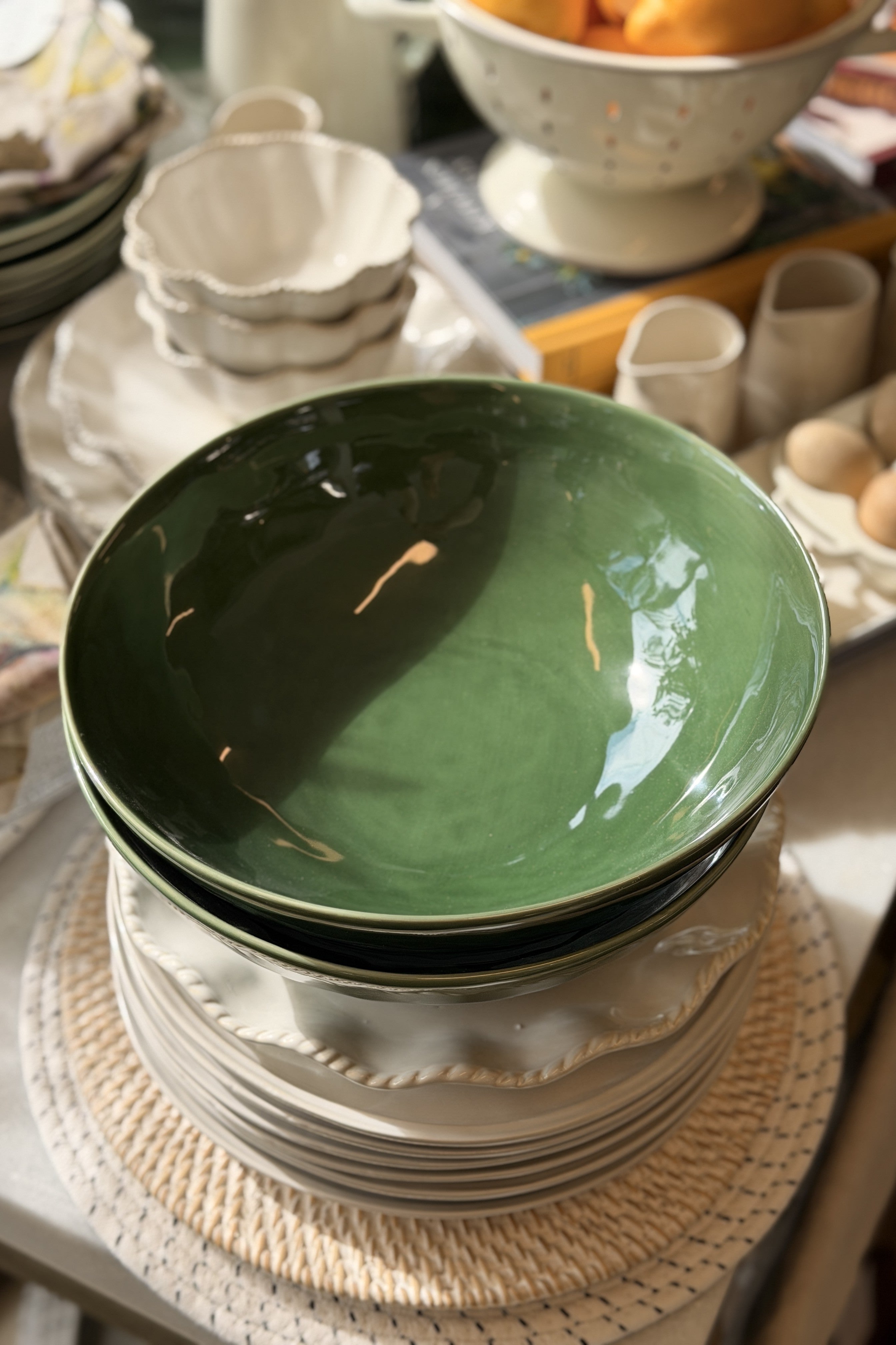 Large Serving Bowl Forest Glaze - Magpie Style