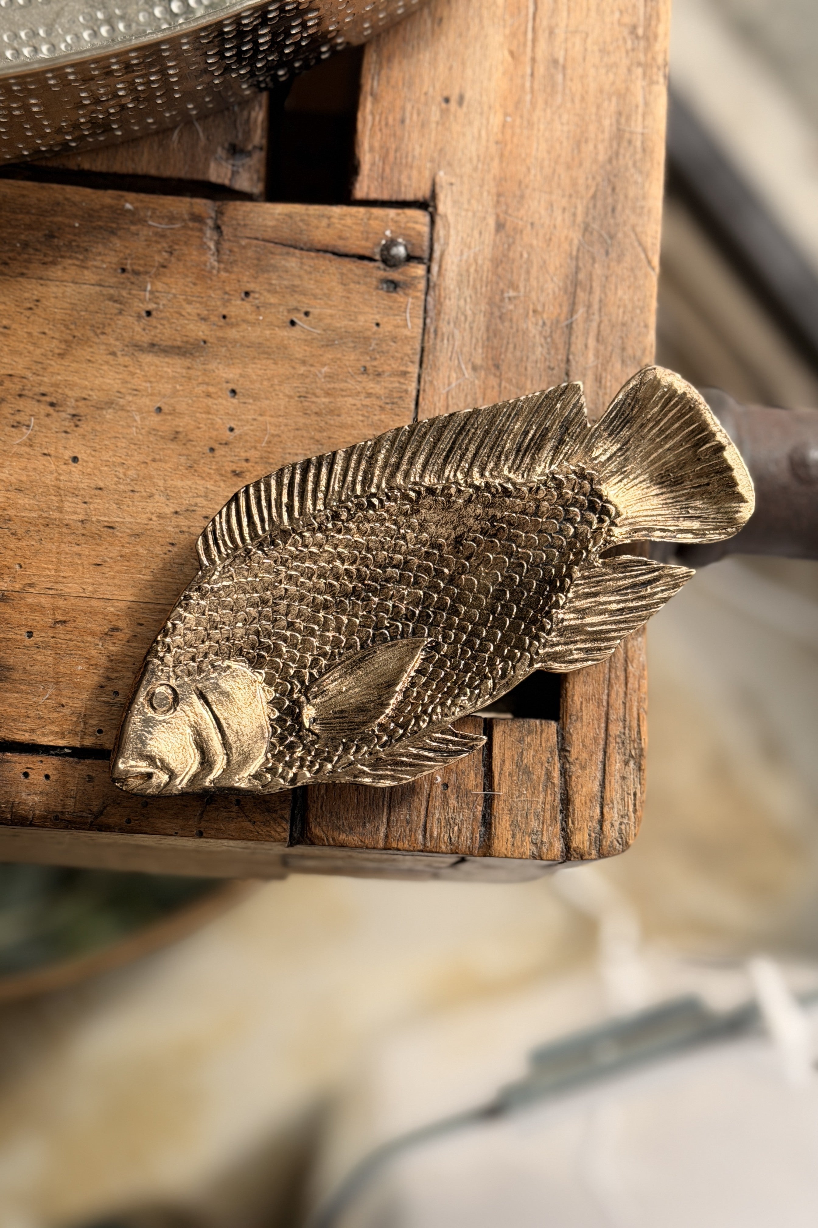 Pewter Fish Plate - Gold - Magpie Style