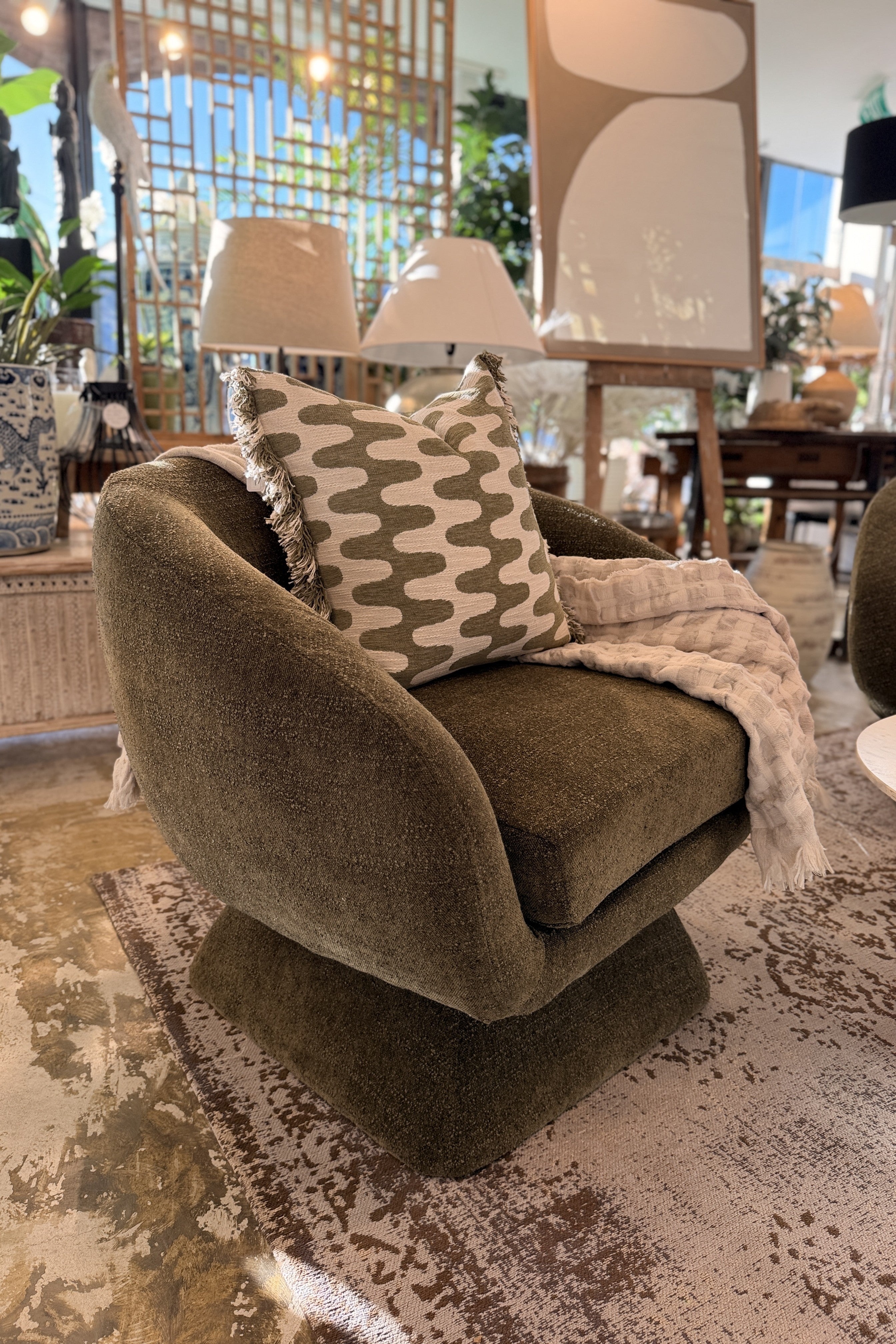 Arlo Swivel Lounge Chair - Magpie Style