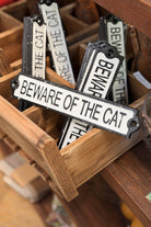 Cast Iron Beware of the Cat - Magpie Style