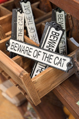 Cast Iron Beware of the Cat