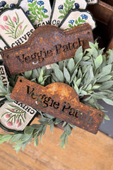 Vege Patch Sign - Rust Finish