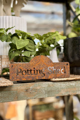 Potting Shed Sign - Rust Finish