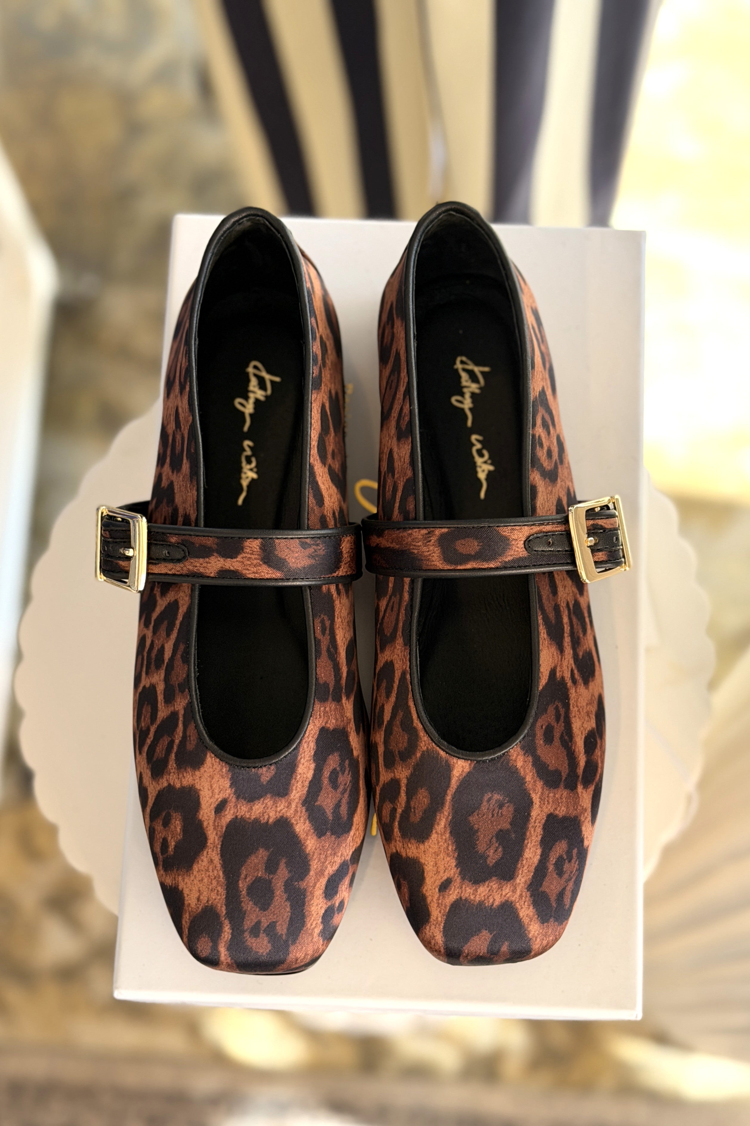 KATHRYN WILSON Isa Ballet - Leopard Satin - Magpie Style