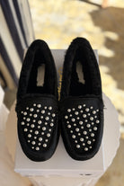 KATHRYN WILSON Park Ave Slipper - Black Calf Hair - Magpie Style
