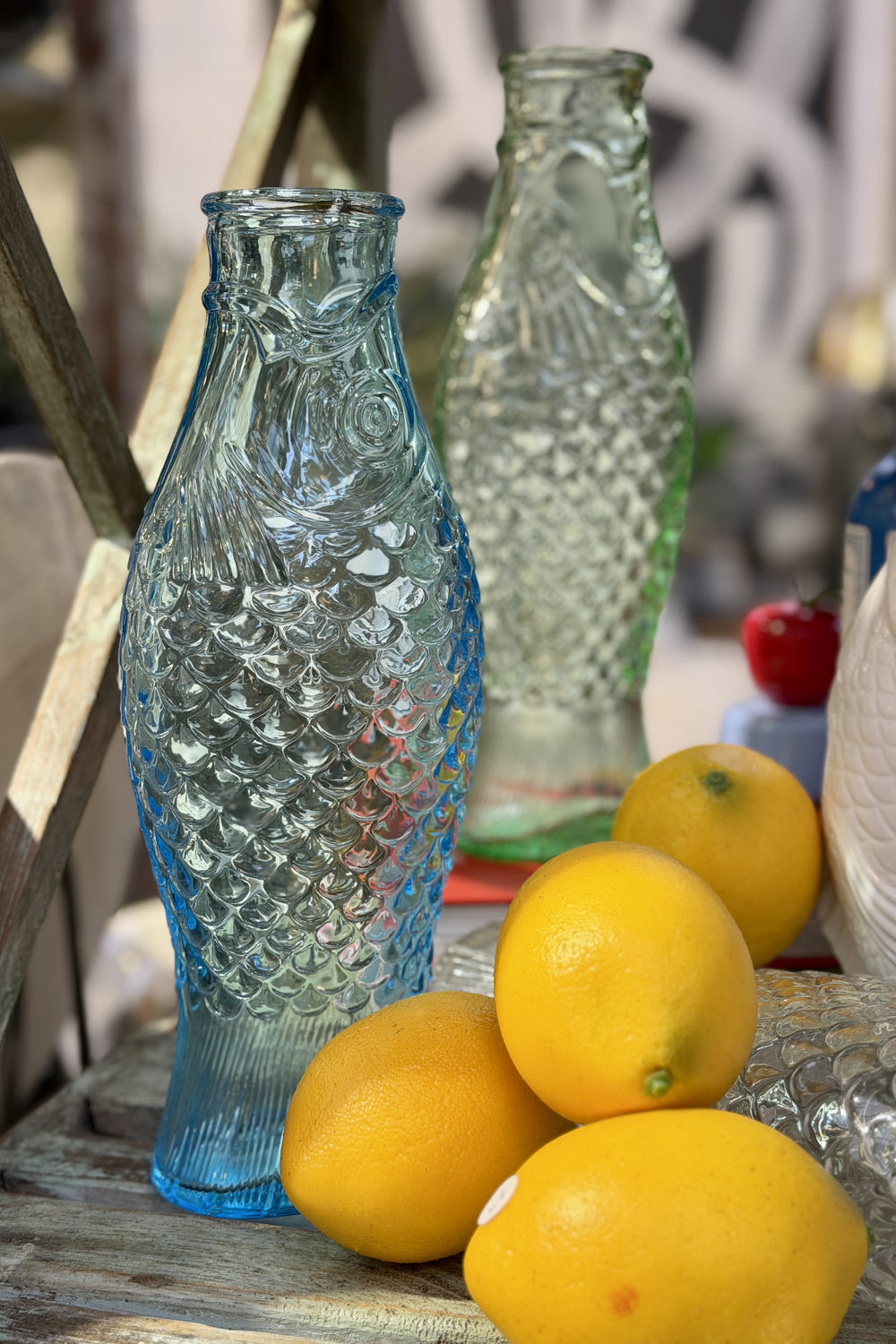 Fish & Fish Carafe - Blue