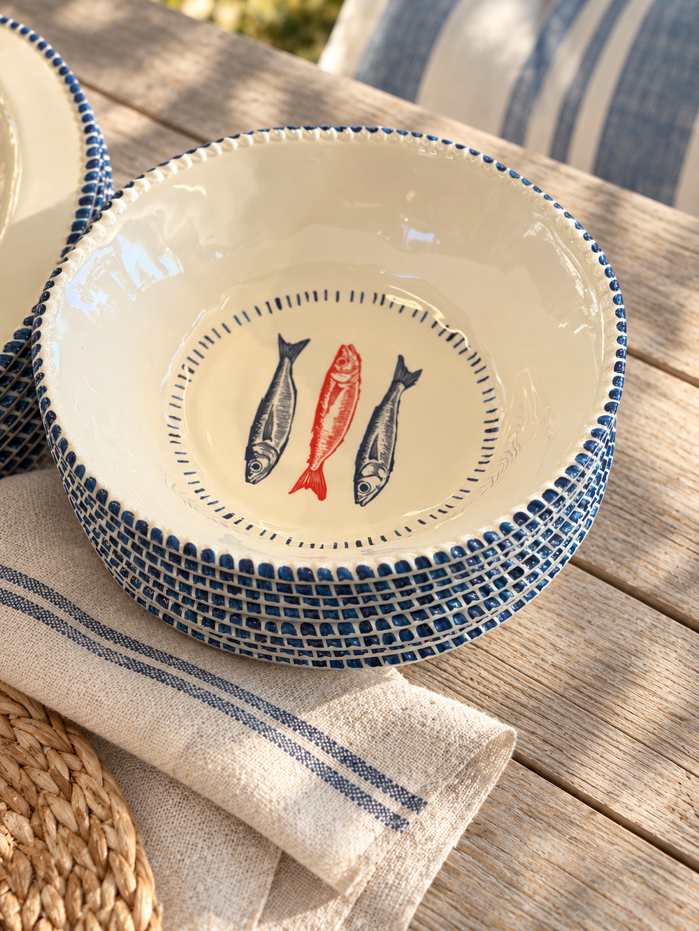 Multicolour Sardine Bowl – Nautical Melamine