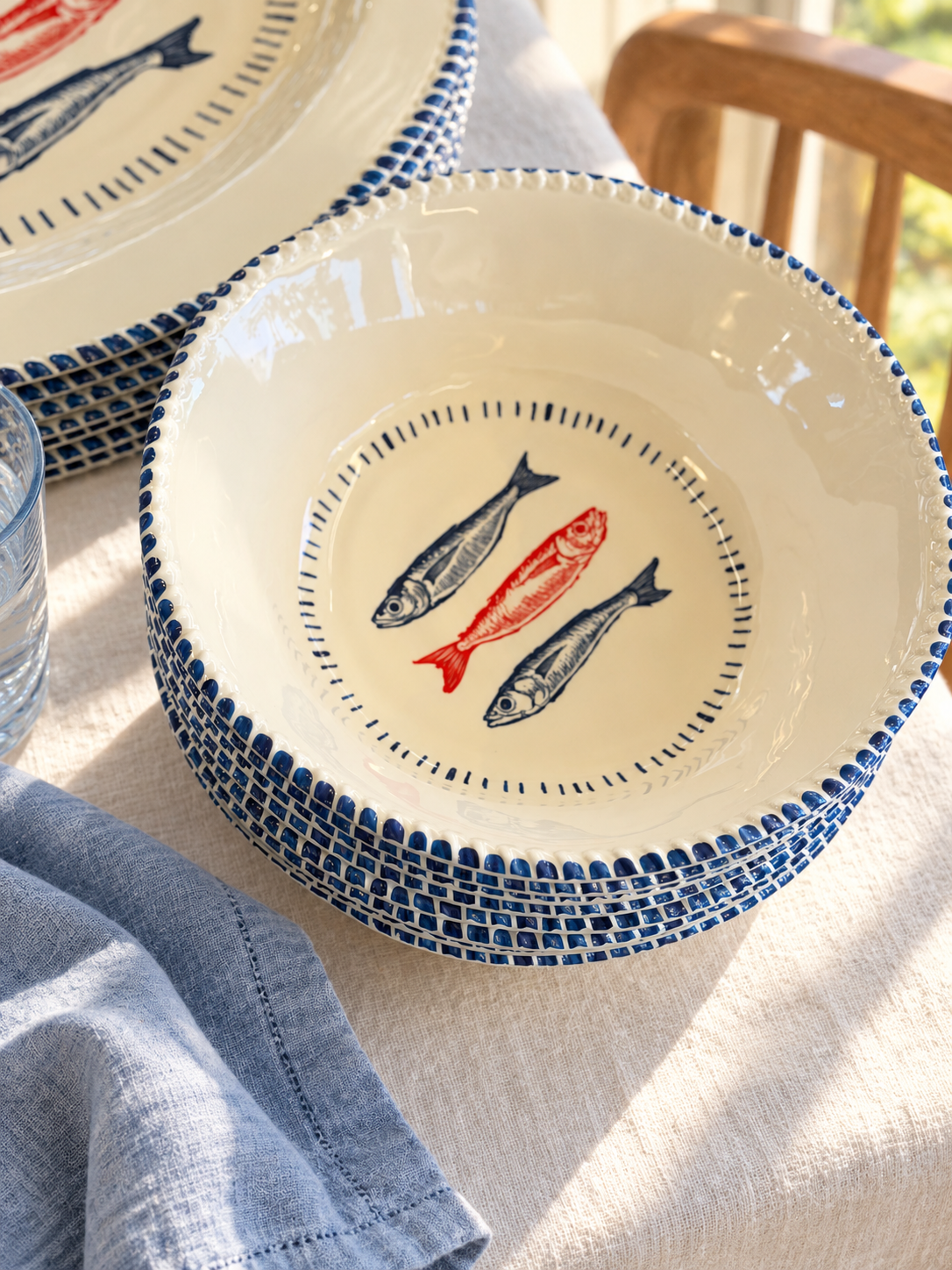 Multicolour Sardine Bowl – Nautical Melamine - Magpie Style
