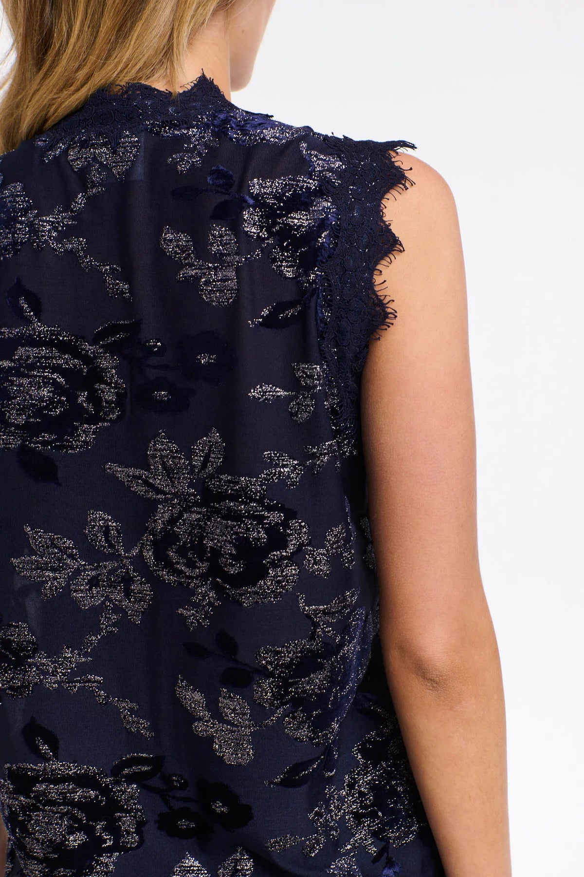 365 DAYS Maya Mesh V-Neck Tank - Midnight - Magpie Style