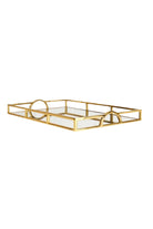 Celeste Mirrored Gold Tray - Large - Magpie Style