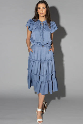DRAMA THE LABEL Hatton Dress - Denim Blue