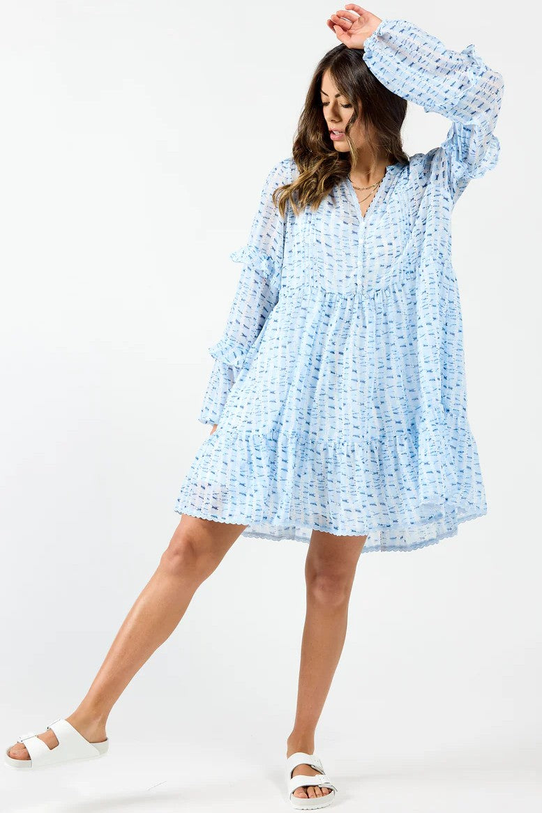 DRAMA THE LABEL Mykonos Dress - Blue Water - Magpie Style