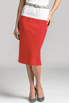PAULA RYAN Stretch Pencil Skirt Bonded Microjersey - Grenadine - Paula Ryan