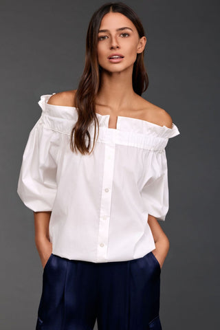 LAUREN VIDAL Ayakol Blouse - Blanc