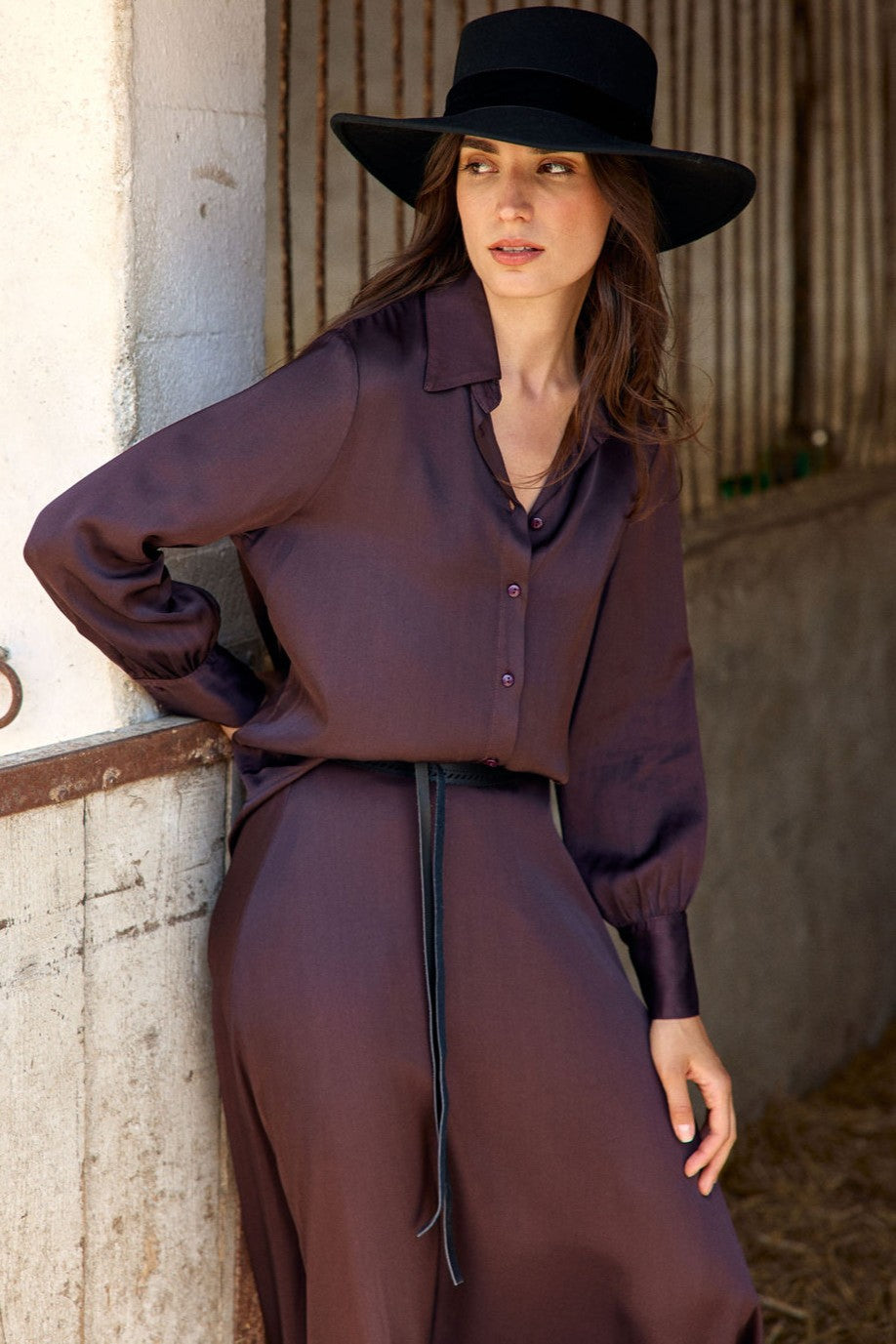 LAUREN VIDAL Cela Blouse - Raisin - Magpie Style