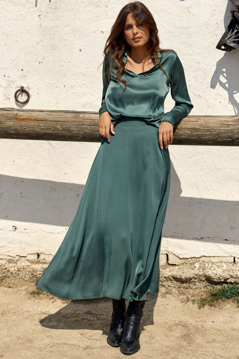 LAUREN VIDAL Comet Skirt - Green - Magpie Style