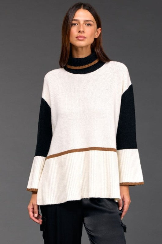 LAUREN VIDAL Roll Neck Sweater - Creme - Magpie Style