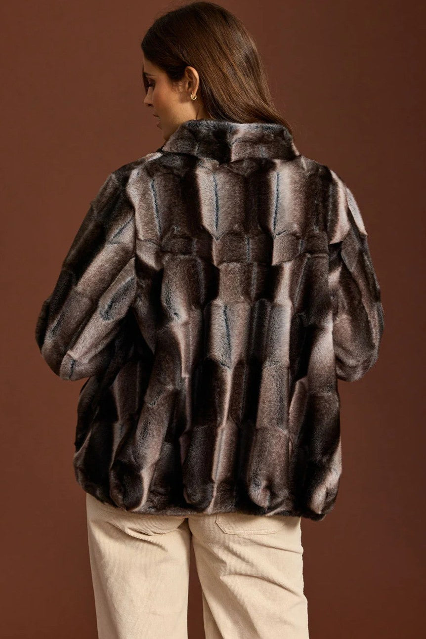 LAUREN VIDAL Kal Short Faux Fur Coat - Magpie Style