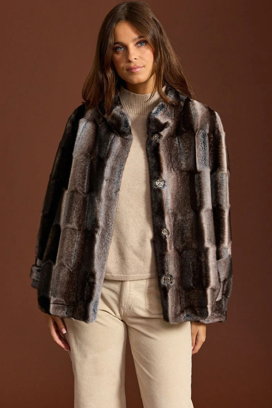 LAUREN VIDAL Kal Short Faux Fur Coat - Magpie Style